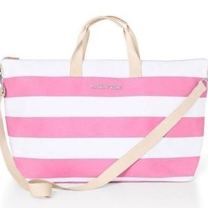NWOT Victoria's Secret Pink Stripe Weekender Bag